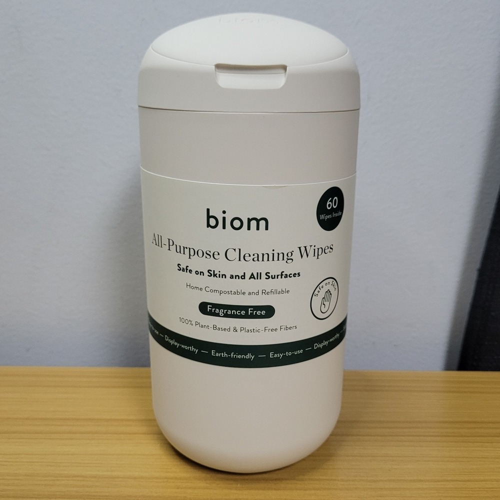 Biom Wipes Dispenser‎ Starter Kit Biodegradable Wipes Fragrance Free Unscented
